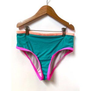 Beach Lingo colorblock swim bikini bottom size 14